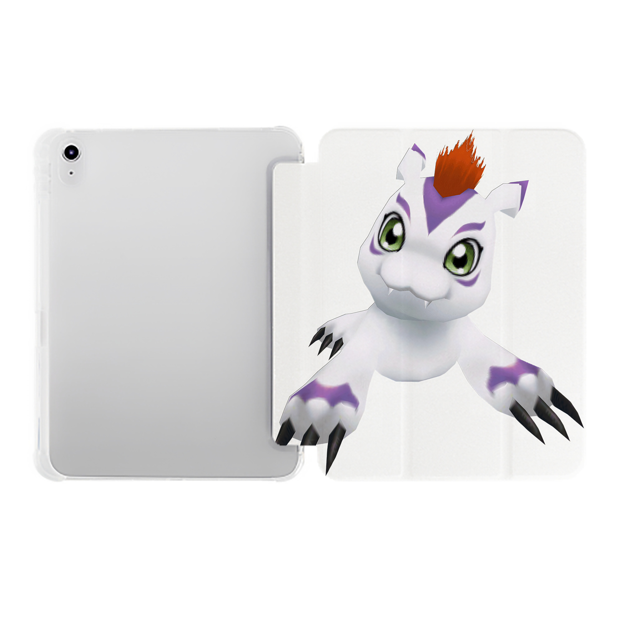 （画像用） Digimon デジタルモンスター/デジモン IPad ケース ペン収納付き 三つ折りスタンド PUレザー×シリコン 対応機種9.5/10.5/10.9インチ